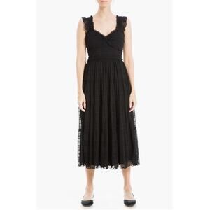 NWOT Women's Max Studio Mesh Sleeveless Midi Dress Whimsigoth Witchy Goth size S